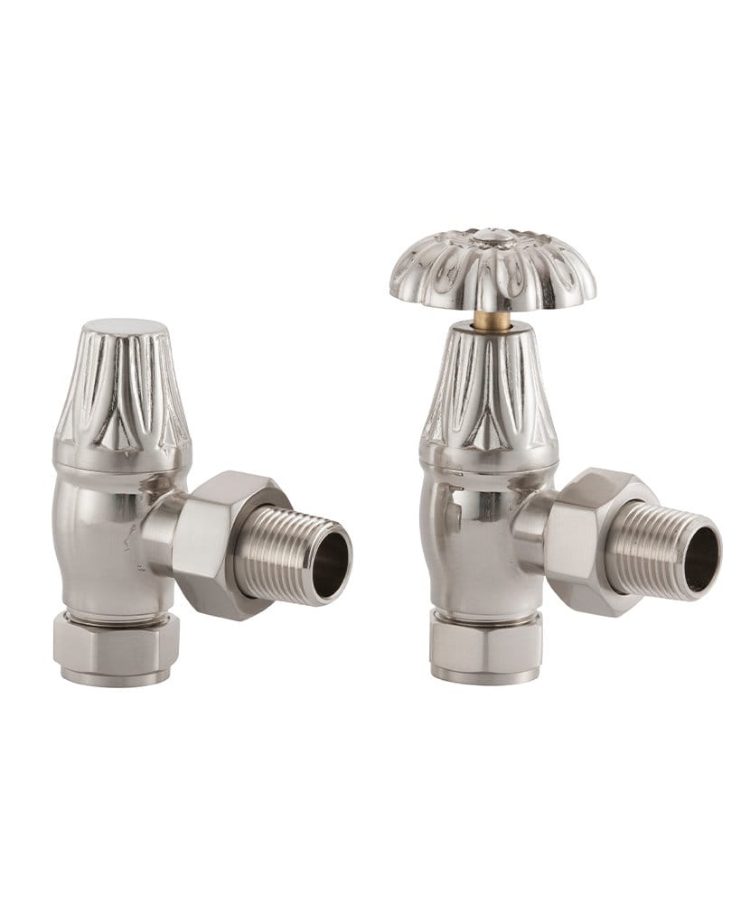 Buckingham Manual Cast Iron Radiator Valve Satin Nickel